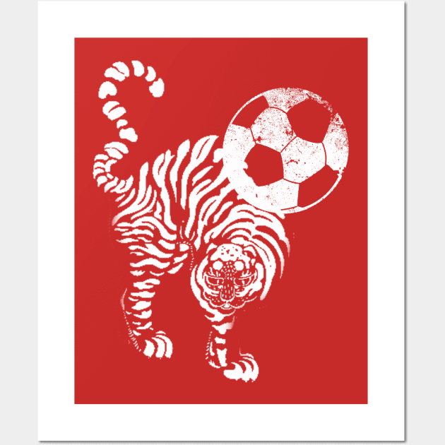 Korean soccer red tee for world cup Wall Art by LND4design